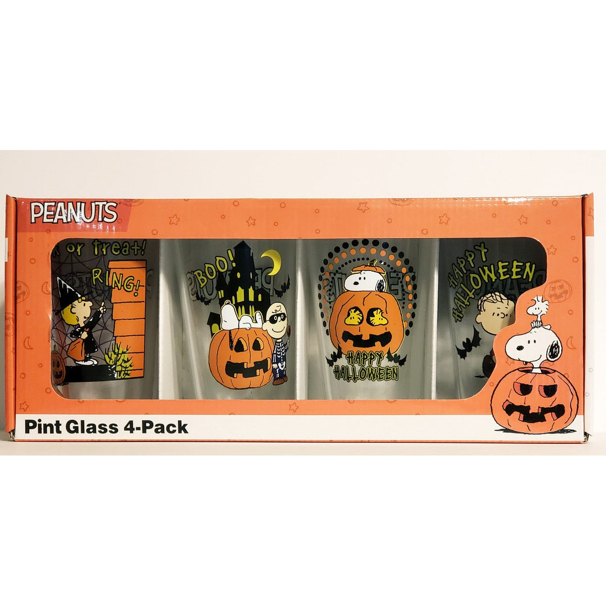 Peanuts 4pk Halloween Glass Cups