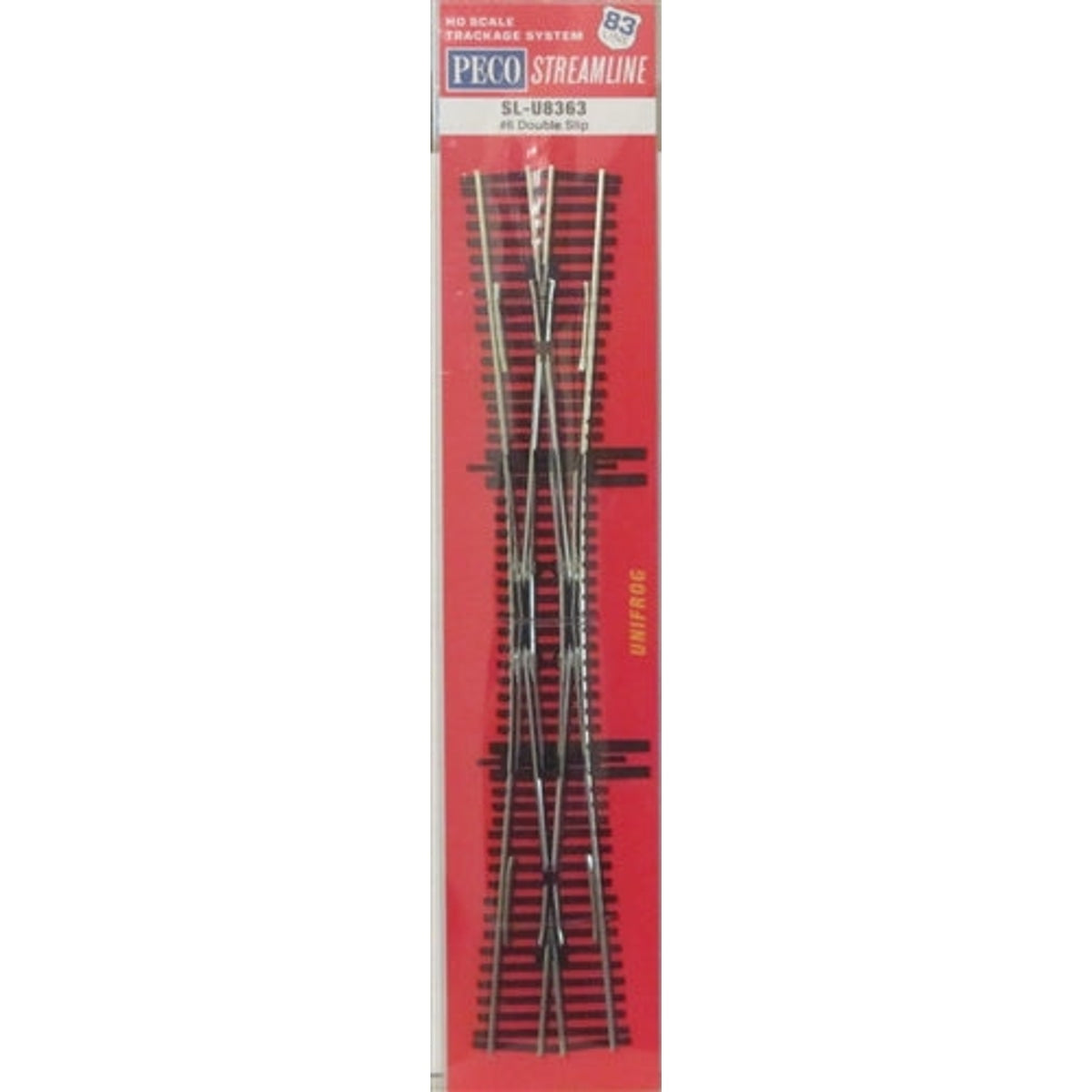 Peco Streamline SL-U8363 HO North American Style Code 83 Unifrog #6 Double Slip Switch NIB