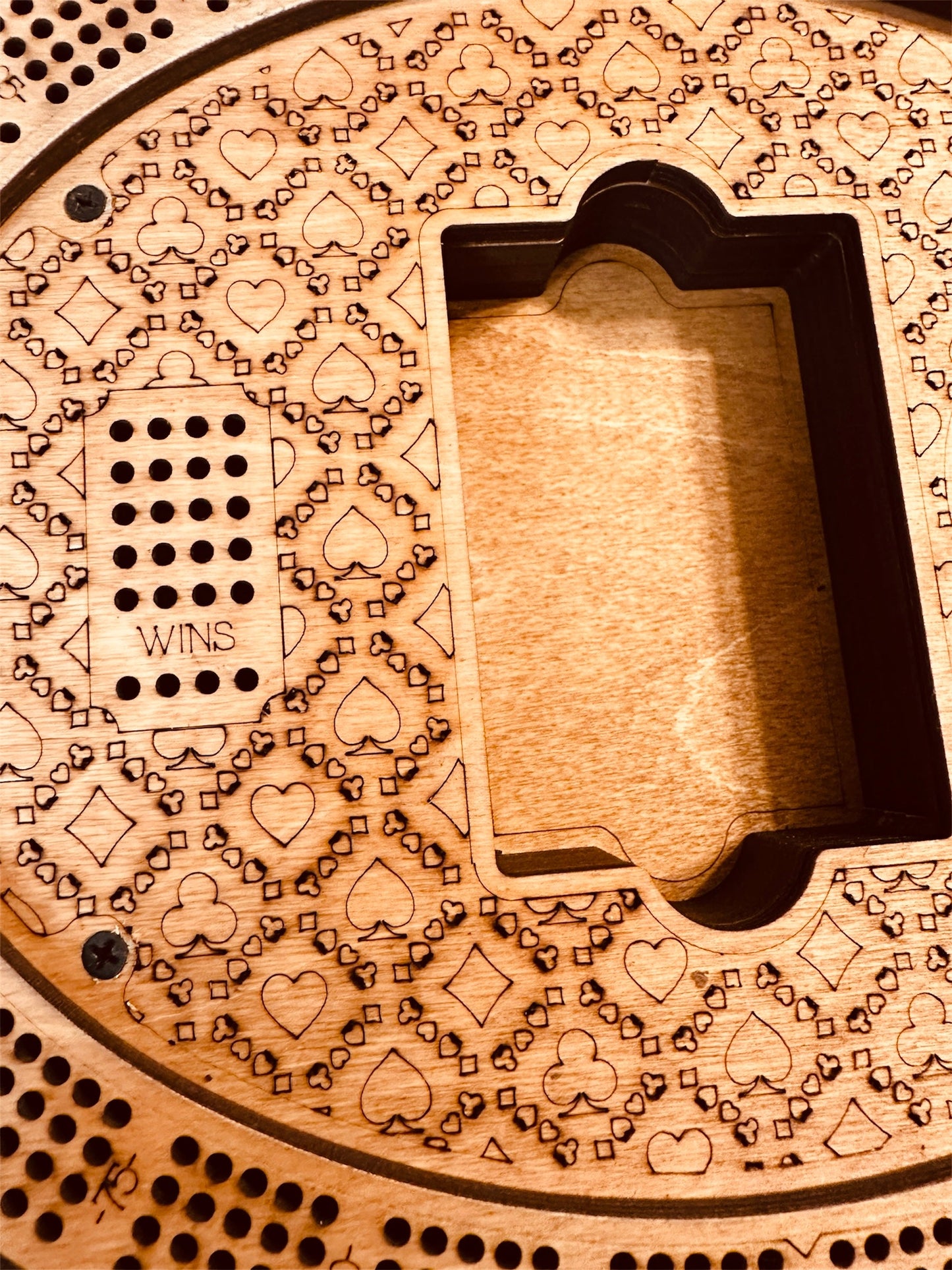 Personalized 4-Track Cribbage Board – Handcrafted, Custom Engraved & Stand-Up Display