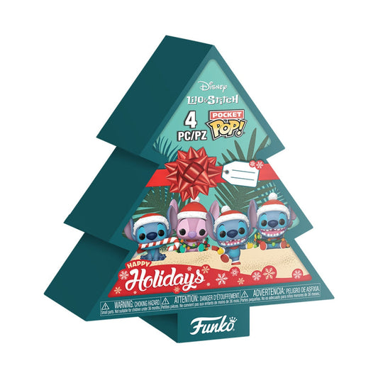 Pocket POP! Disney Lilo & Stitch - Holiday Stitch 4-Pack