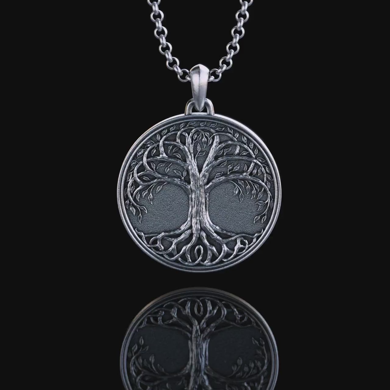 Tree of Life Yggdrasil Sterling Silver Pendant Necklace