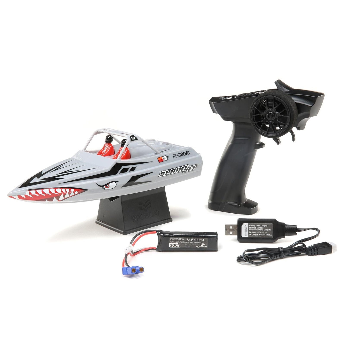 Pro Boat Sprintjet 9" Self-Righting Jet Boat Brushed RTR Silver