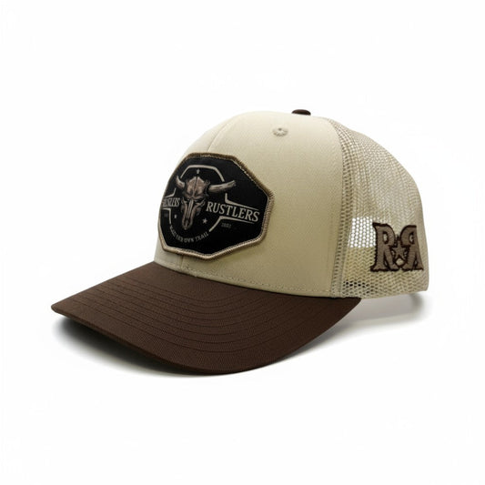 Ruthless Rustlers Original Trucker Cap | Beige/Brown