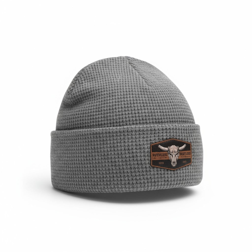 Ruthless Rustlers Waffle Cuff Toque | Grey
