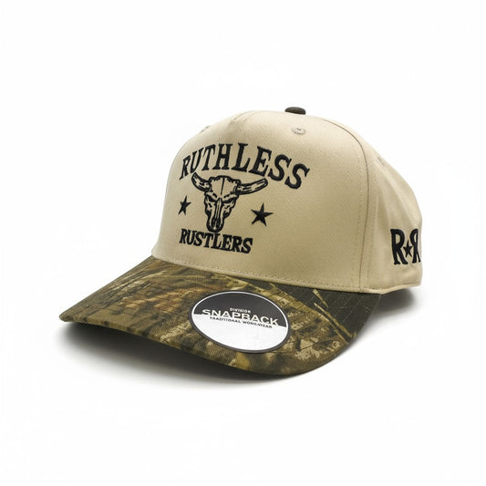 Ruthless Rustlers Combo Cap | Beige/Wood Camo