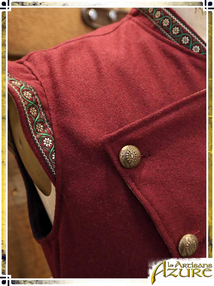 Unique Striking Red Sleeveless Coat