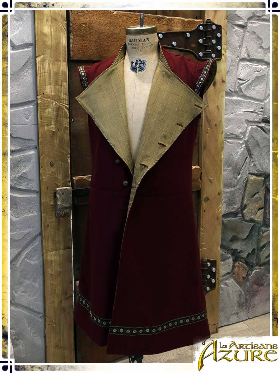 Unique Striking Red Sleeveless Coat