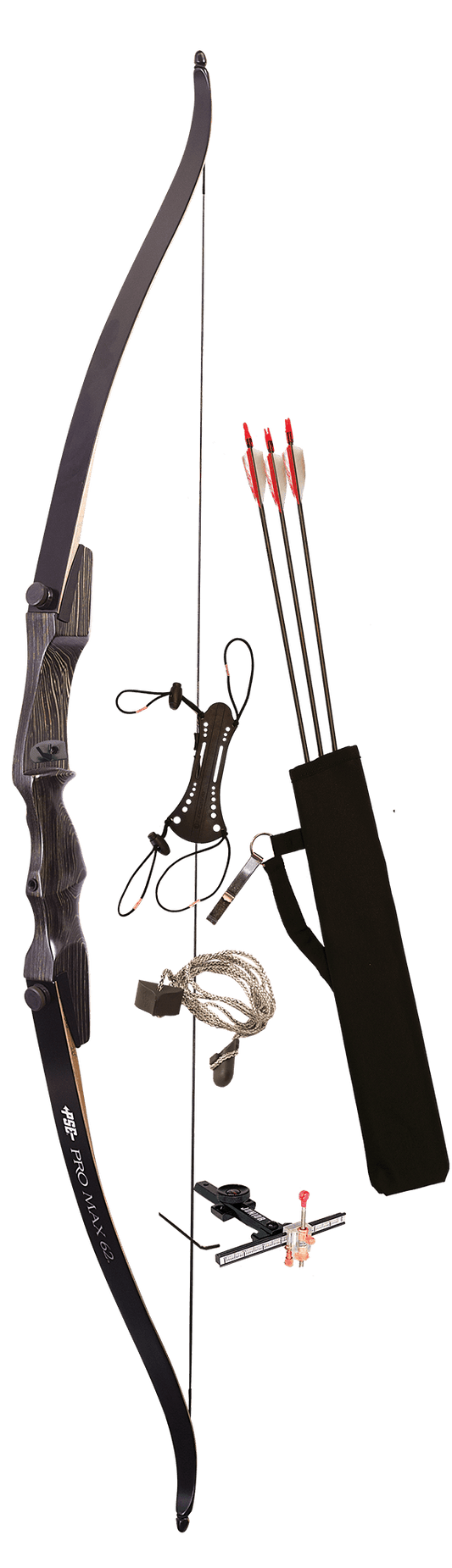 PSE Archery Pro Max 62 Traditional Recurve Bow Package