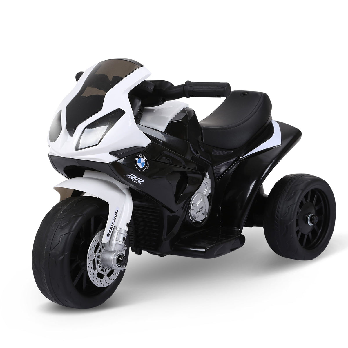 Kids Motorcycle, 6V Battery Powered Toddler Motorcycle with Headlight, Music, 3 Wheels Electric Motorcycle for Kids, Licensed BMW, Gift for Boys & Girls -Black