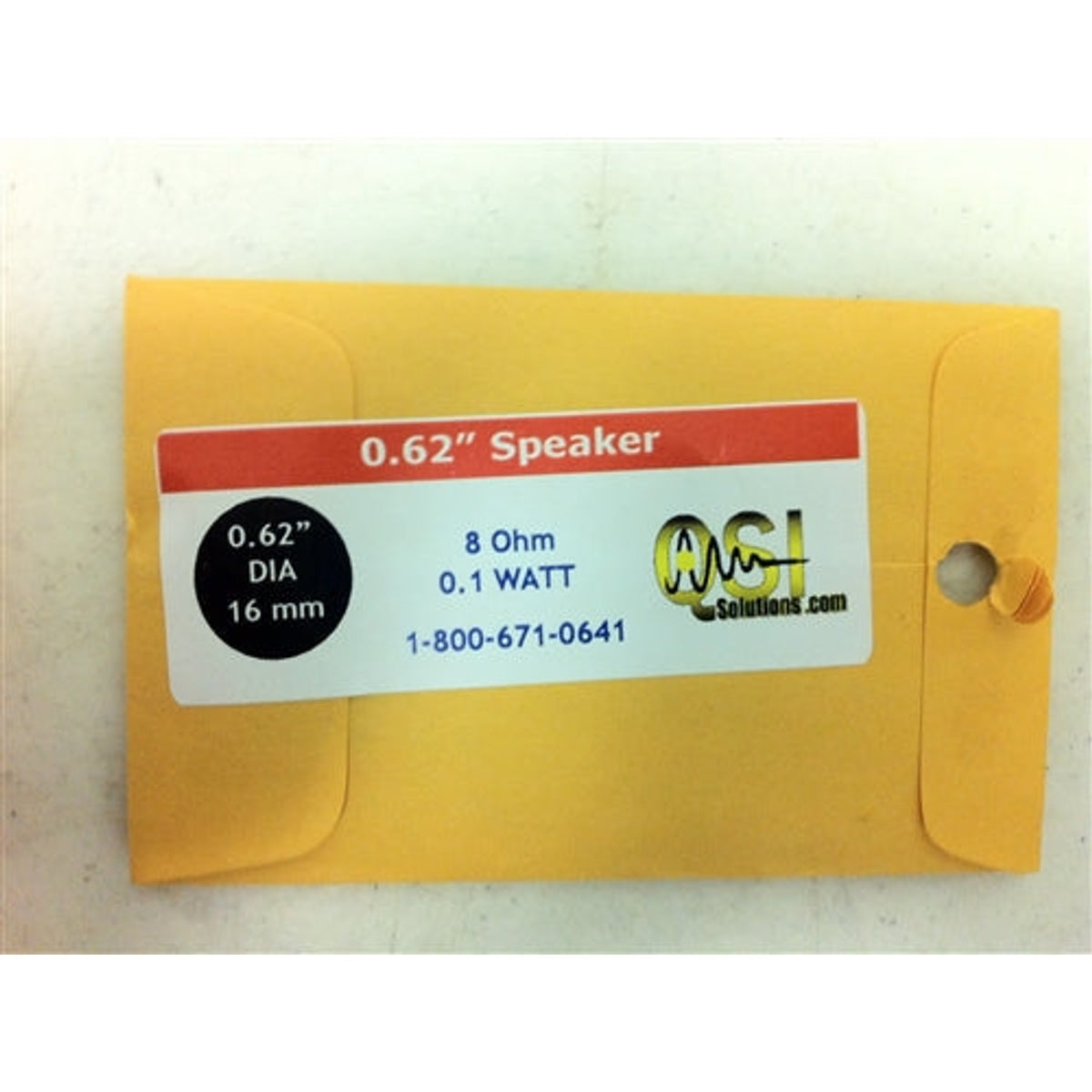 QSI Solutions TDS0.62 Tony's Dream Speaker 0.62" Diameter (13mm), 8 Ohms (Repl-By TDS063) 0.1 Watt NIB