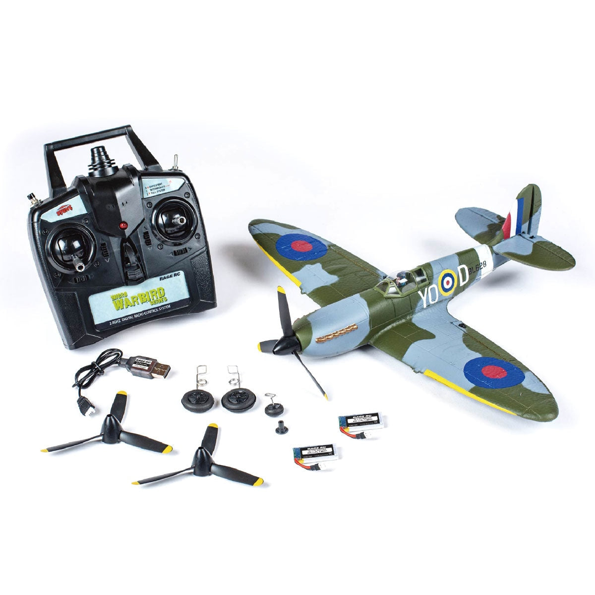 Rage RC Supermarine Spitfire Micro RTF Airplane with PASS RC Airplane
