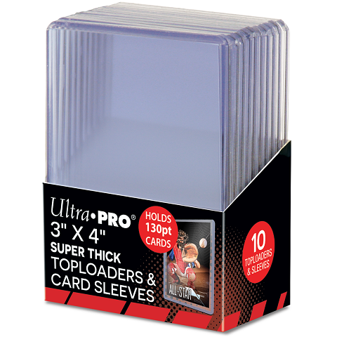 Ultra Pro 3" x 4" Super Thick 130pt Toploaders (10)