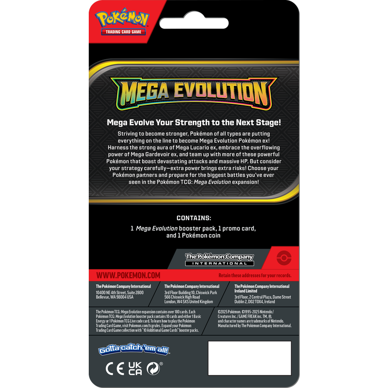 Pokemon TCG: Mega Evolution Checklane Blister Pack