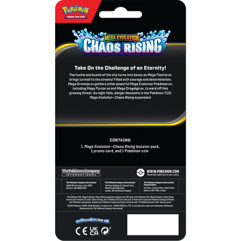 Pokemon TCG: Mega Evolution Chaos Rising Checklane Blister