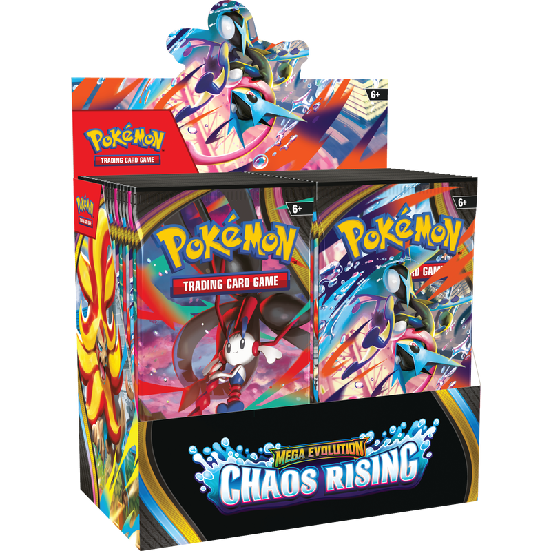Pokemon TCG: Mega Evolution Chaos Rising Booster Display