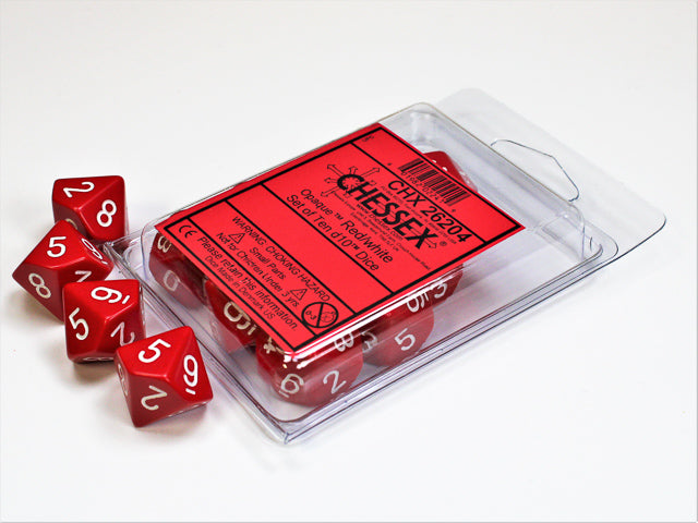 Chessex Opaque 10D10 Set (Various Colours)