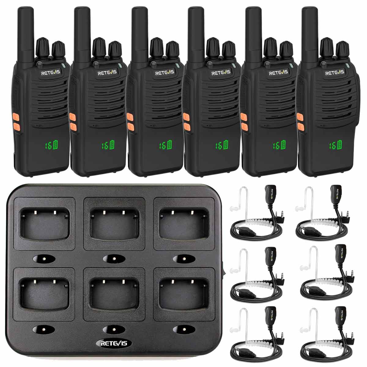 Retevis H777H GMRS License Free 16 Ch. UHF Small Business Two Way Radio Walkie Talkie