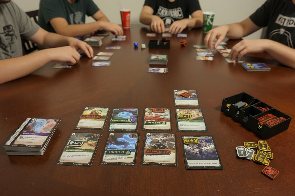 Riftbound TCG Token Set – 48 Pieces with Empowered, Buff, + Stun with Case (Unofficial)