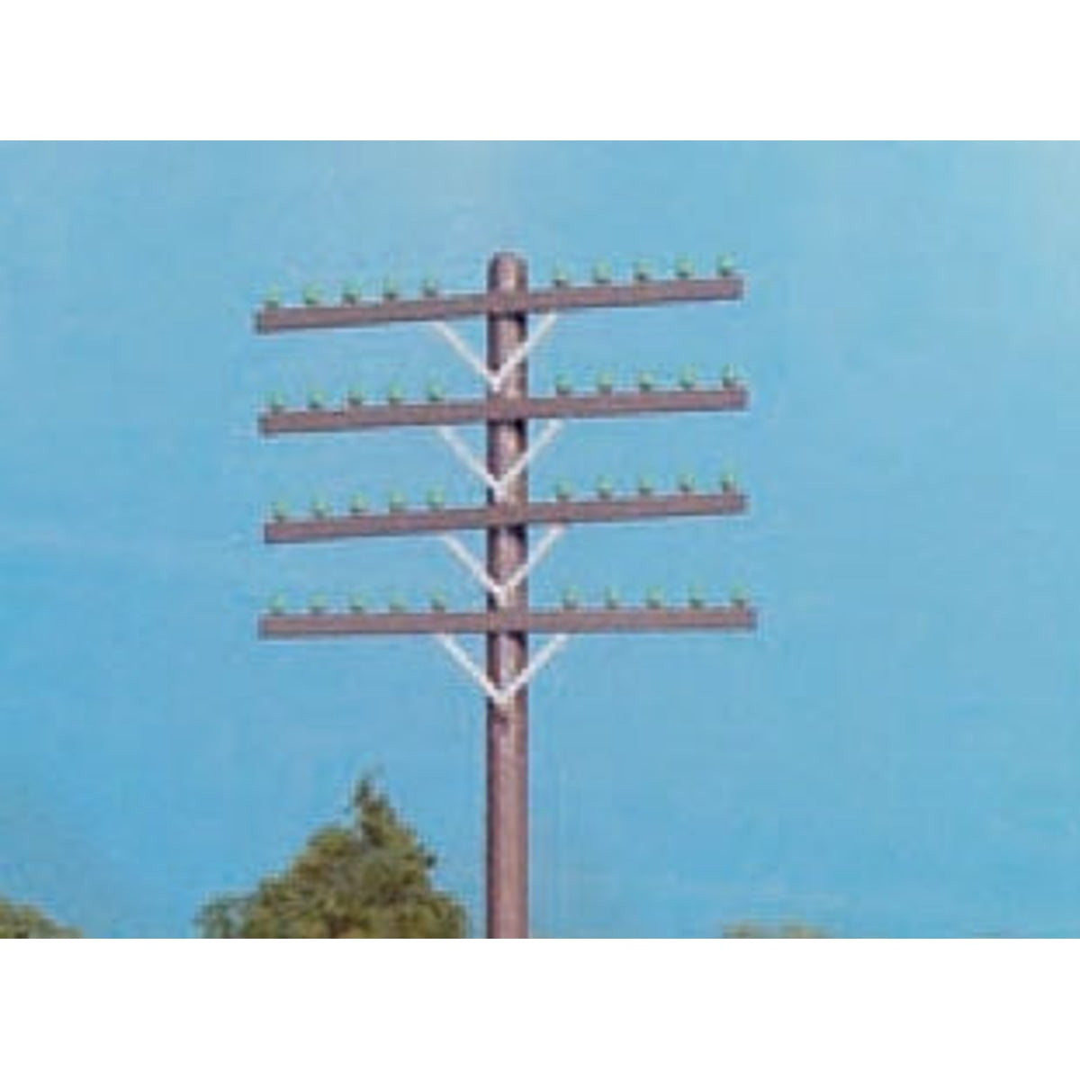 Rix Products 628-0031 HO Railroad Telephone Pole Crossarms Only Brown Plastic Pkg of 72 NIB