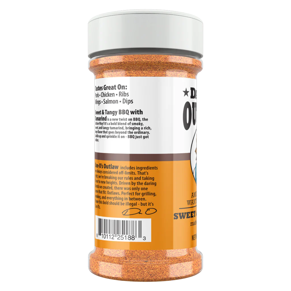 Dan-O's Outlaw Sweet & Tangy BBQ Seasoning, 8.5oz