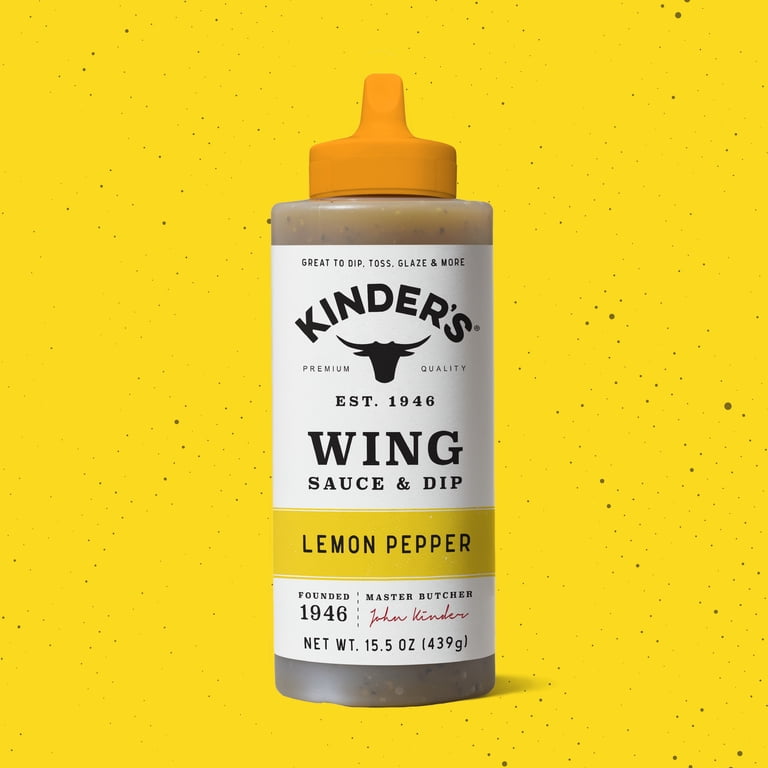 Kinder's Lemon Pepper Wing Sauce, 15.5oz