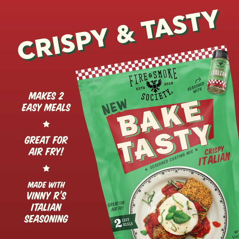 Fire & Smoke Society Bake Tasty Italian Seasoned Coating Mix, 5.3oz