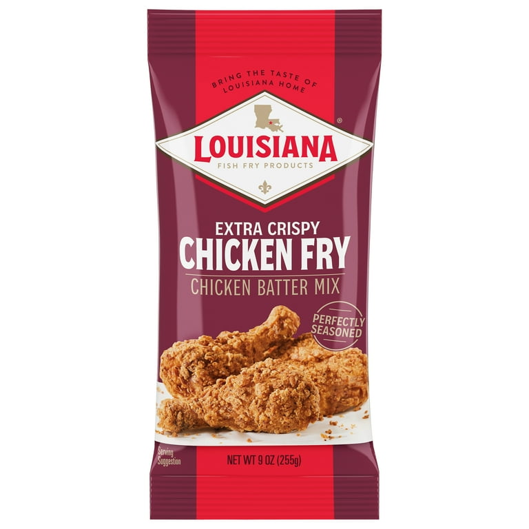 Louisiana Fish Fry Products Extra Crispy Chicken Fry Seasoned Batter, 9 oz Bag
