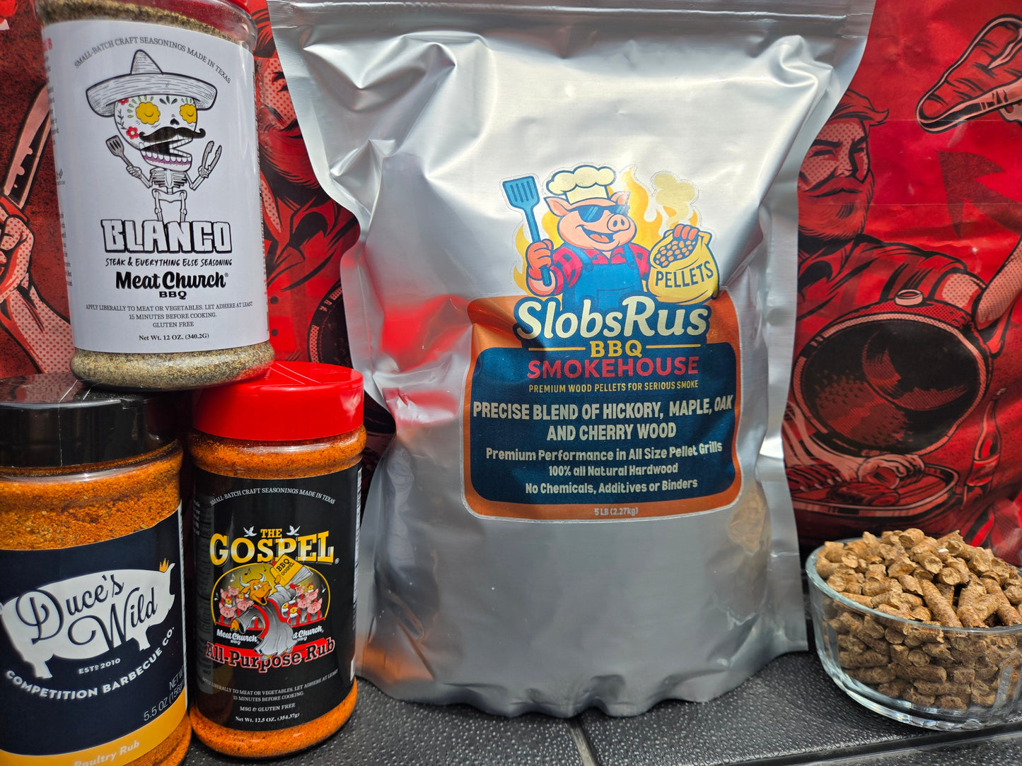 SlobsRus Smokehouse Blend Premium Blend Pellets, 5lbs