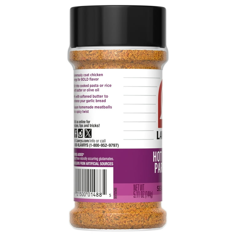 Lawry's Hot Garlic Parmesan Seasoning, 5oz