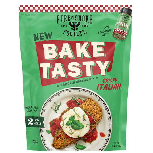 Fire & Smoke Society Bake Tasty Italian Seasoned Coating Mix, 5.3oz