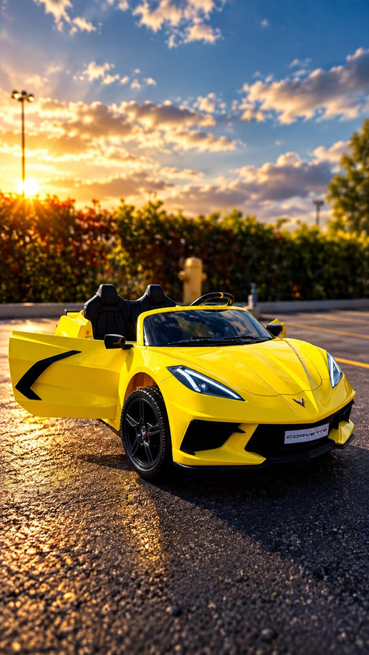 24V Chevrolet Corvette C8 2 Seater DELUXE EDITION Kids Ride on Car with Remote Control