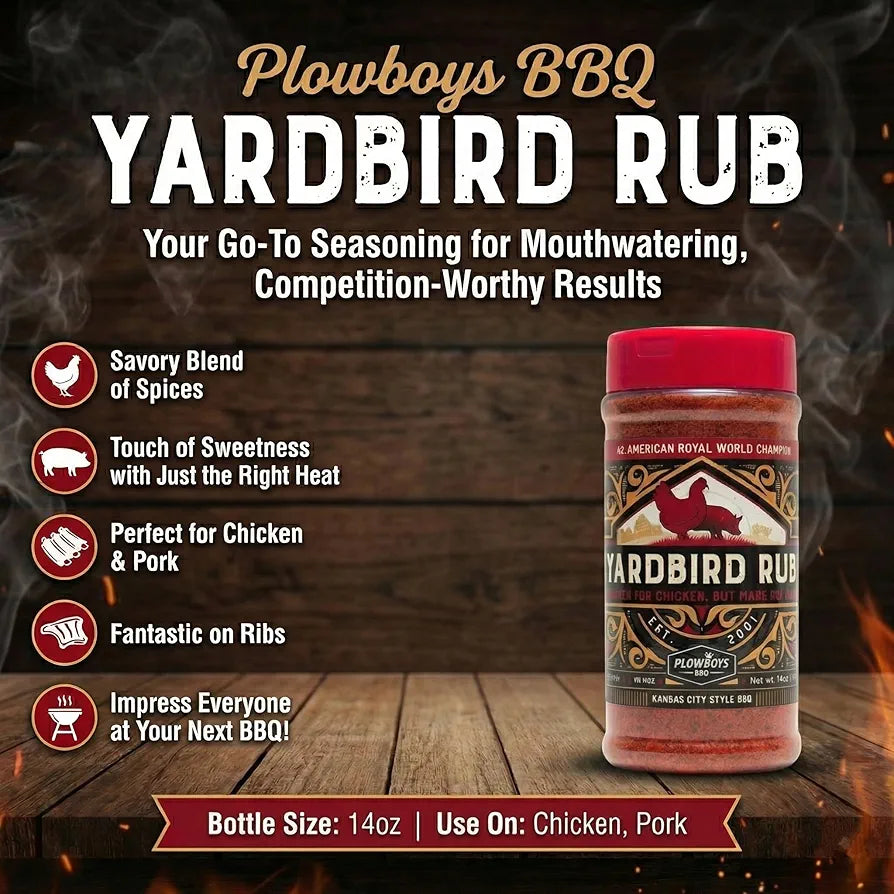 Plowboys Yardbird Rub, 14oz