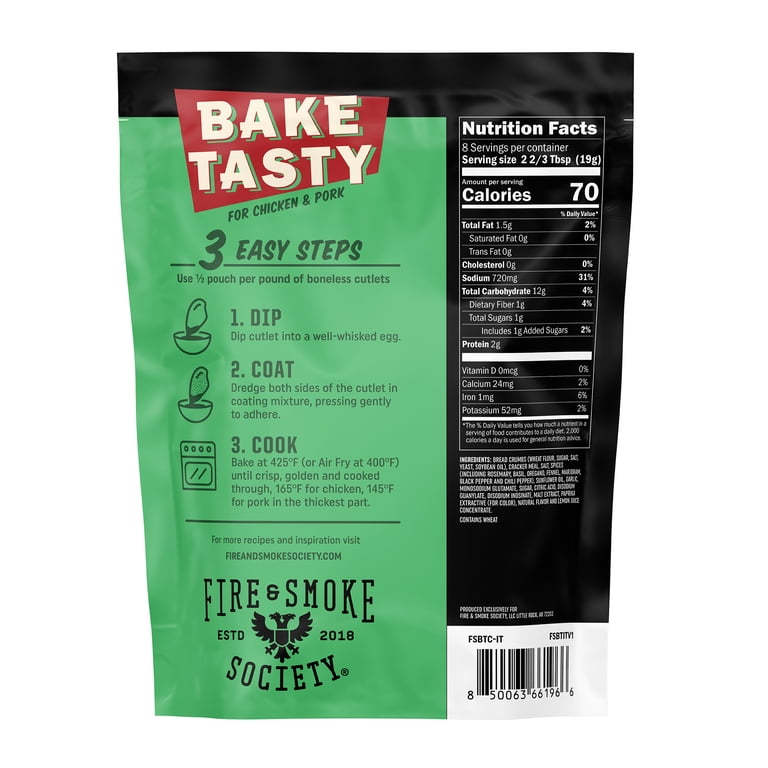 Fire & Smoke Society Bake Tasty Italian Seasoned Coating Mix, 5.3oz