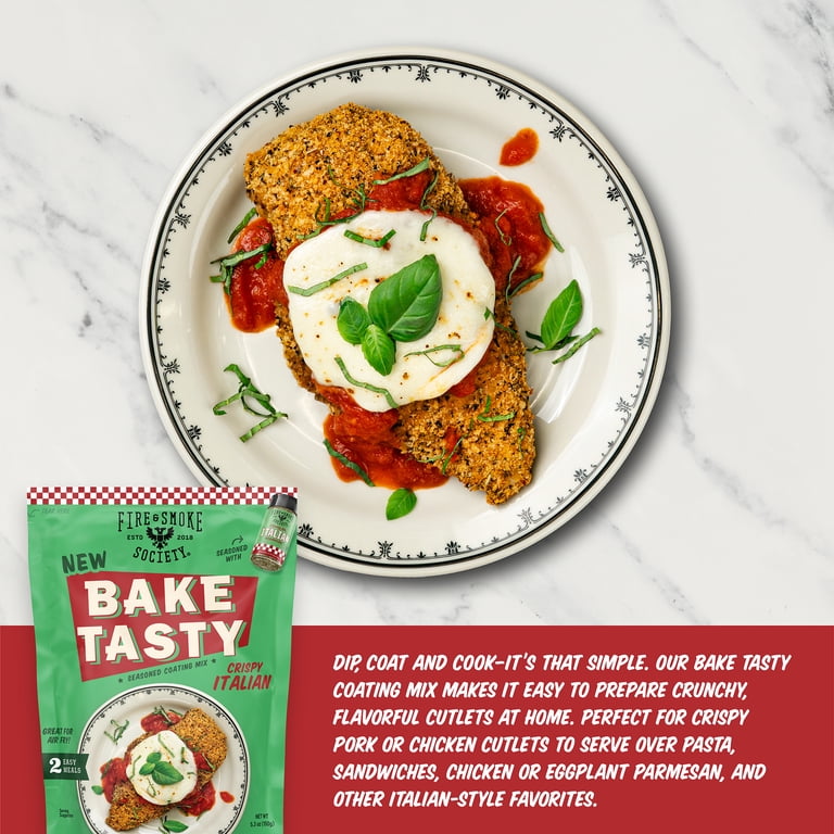 Fire & Smoke Society Bake Tasty Italian Seasoned Coating Mix, 5.3oz