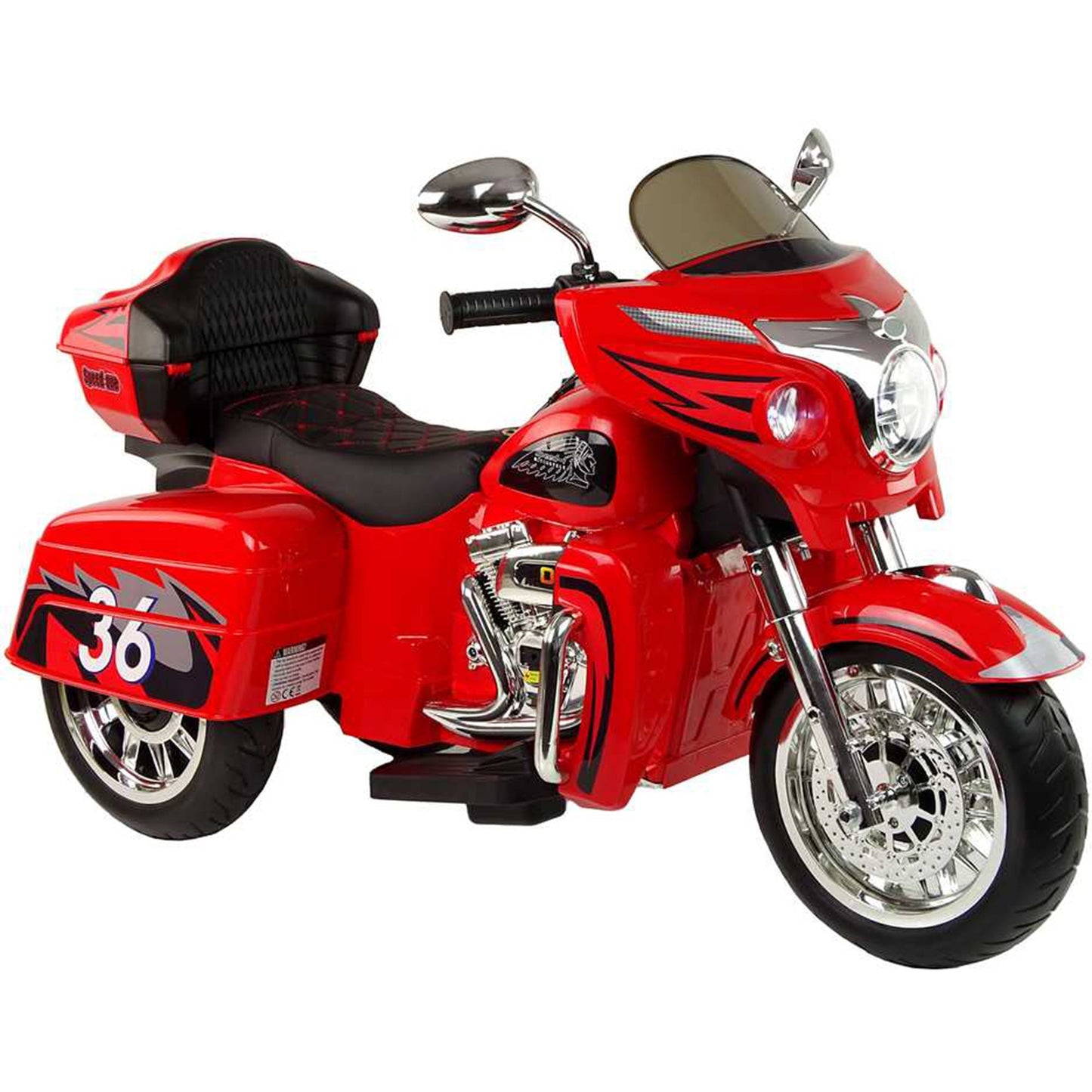 12V Kids Ride on Three-Wheeled Motorcycle For Age 3 -8