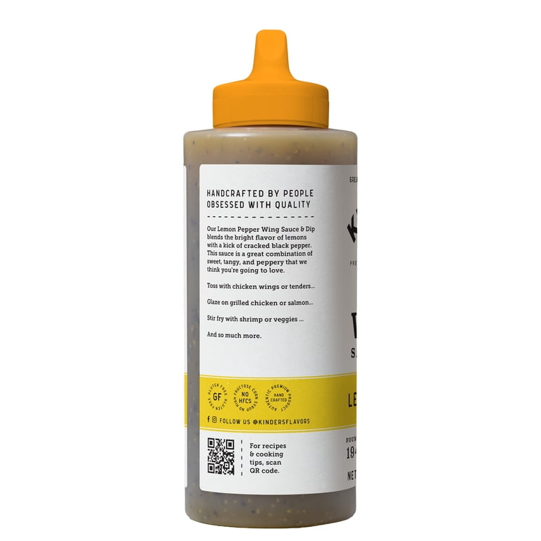 Kinder's Lemon Pepper Wing Sauce, 15.5oz