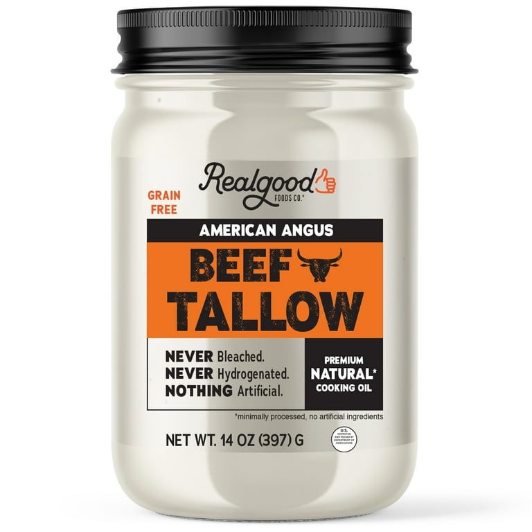 Real Good Foods Co. American Angus Beef Tallow Oil, 14oz