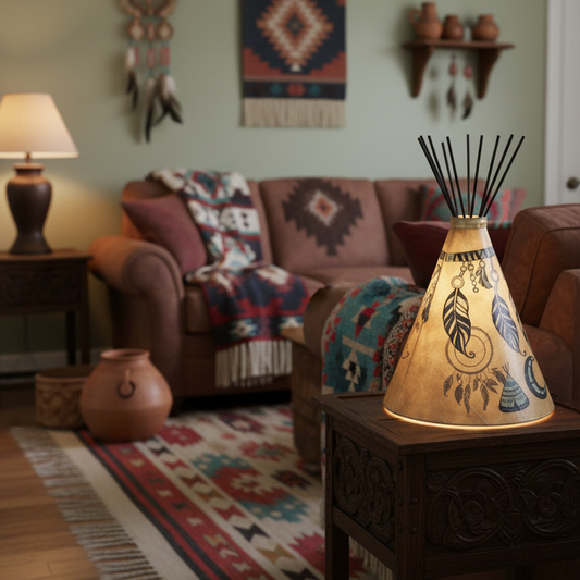 Feathers Tipi Table Lamp