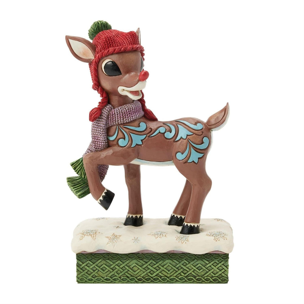 Rudolph the Red Nose Reindeer - Rudolph with Knit Hat Jim Shore