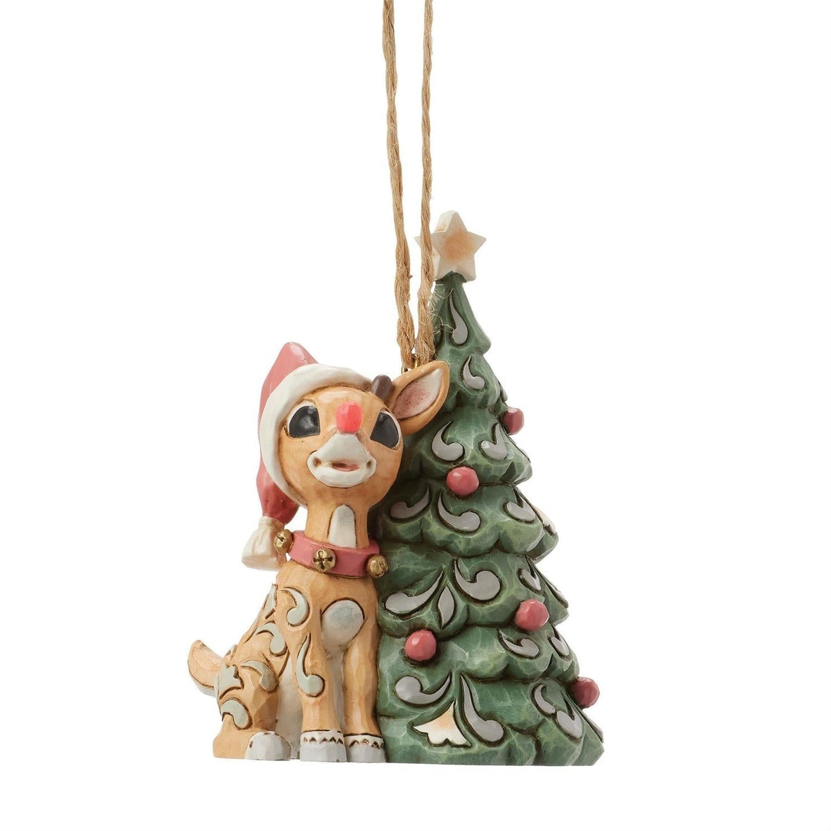 Rudolph the Red Nose Reindeer - Woodland Rudolph with Tree Ornament