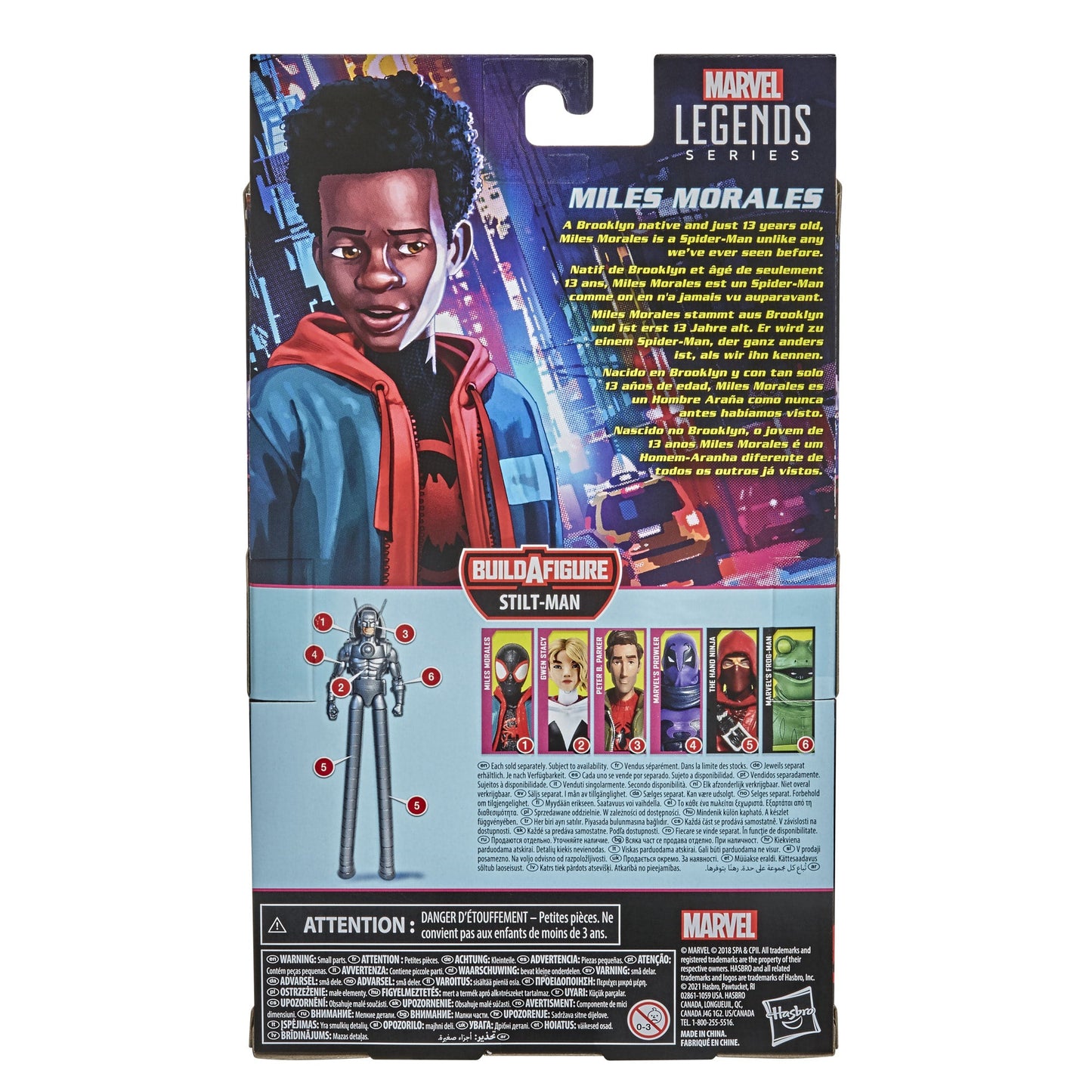 Hasbro Marvel Legends Series Spider-Man: Into the Spider-Verse Miles Morales 6-inch Collectible Action Figure