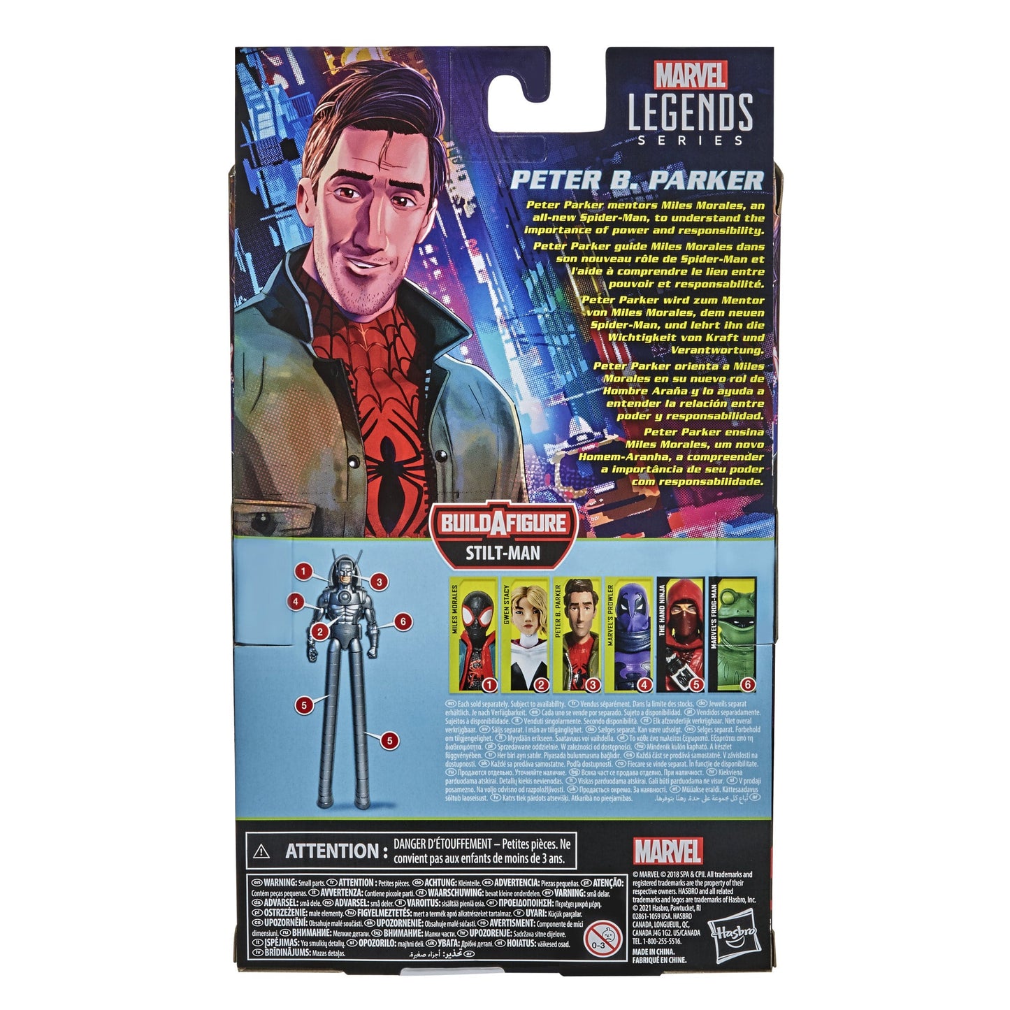 Hasbro Marvel Legends Series Spider-Man: Into the Spider-Verse Peter B. Parker 6-inch Collectible Action Figure