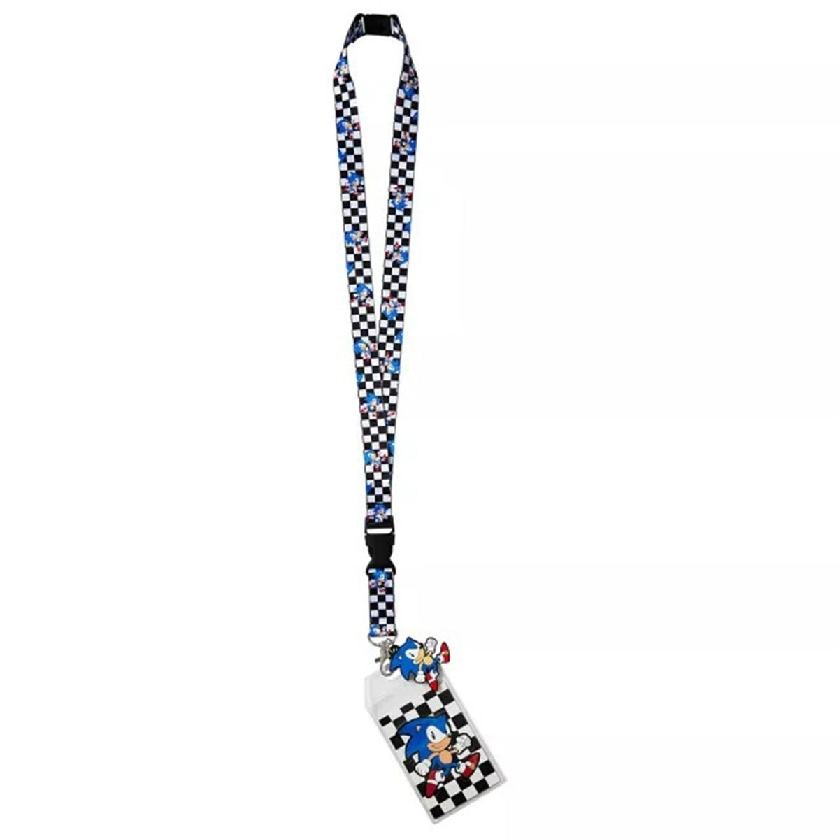 SEGA - Sonic the Hedgehog Checkered Print Lanyard with Charm