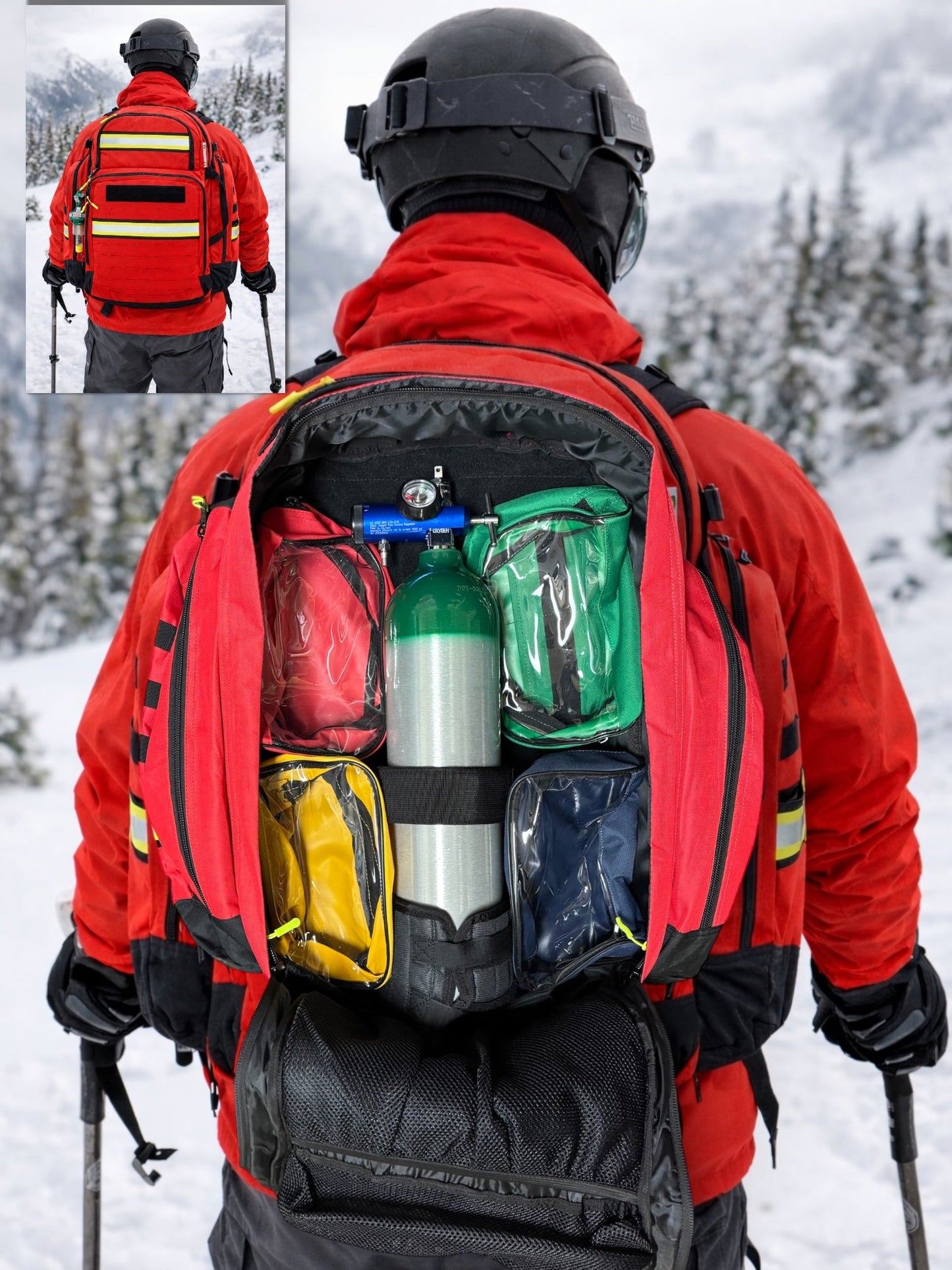 Emergency Oxygen First Responders Backpack Kit with D Cylinder
