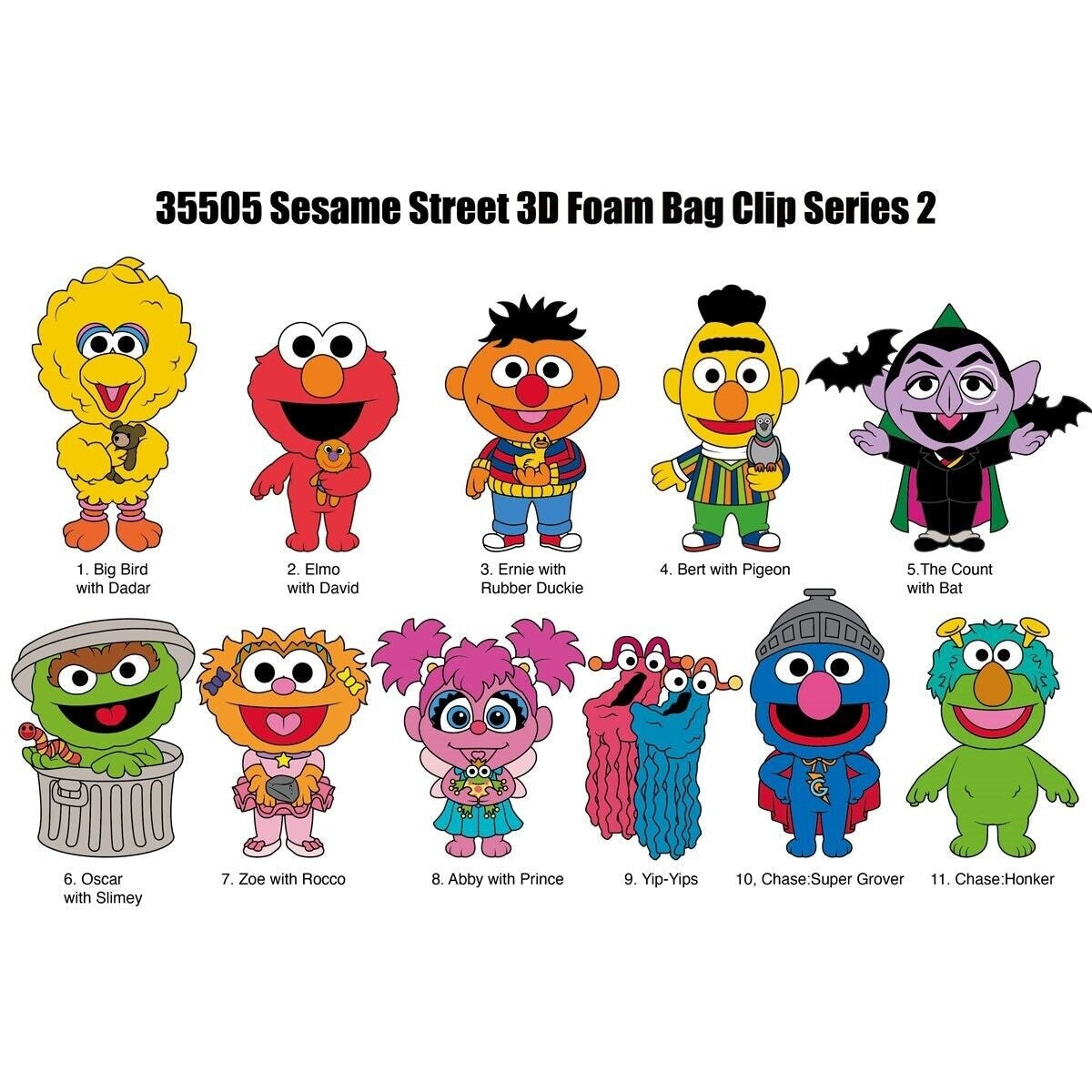 Sesame Street Series 2 Mystery 3D Foam Bag Clip