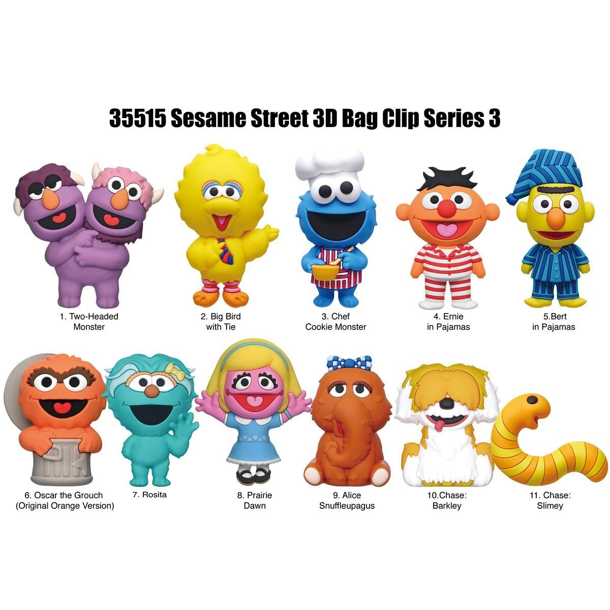 Sesame Street Series 3 Mystery 3D Foam Bag Clip