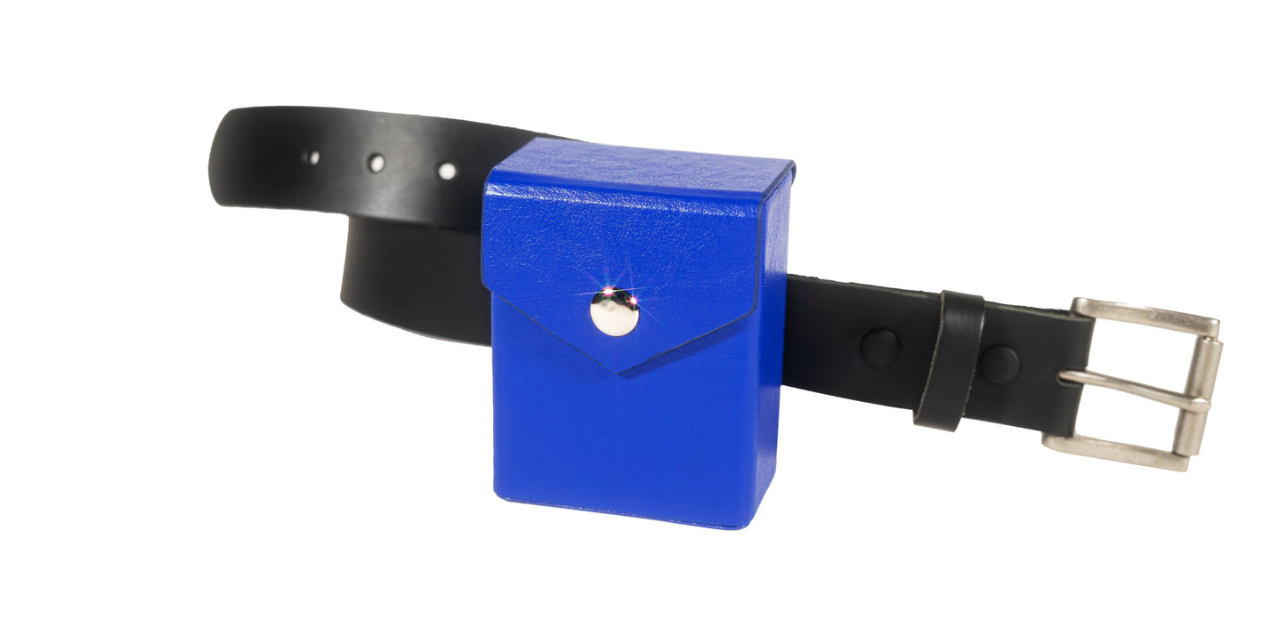 Kaiba Blue Deck Box + Belt Loop - Hard Shell - Faux Leather