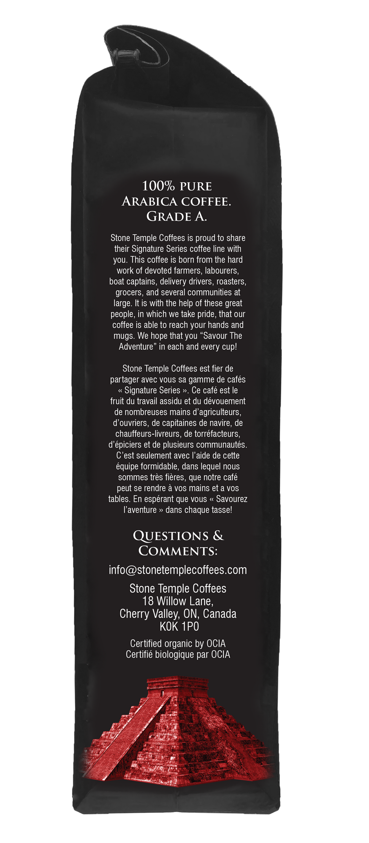 Ethiopian Yirgacheffe - Ground, Medium Roast, Certified Organic OCIA / Fairtrade Coffee 1lb/454g
