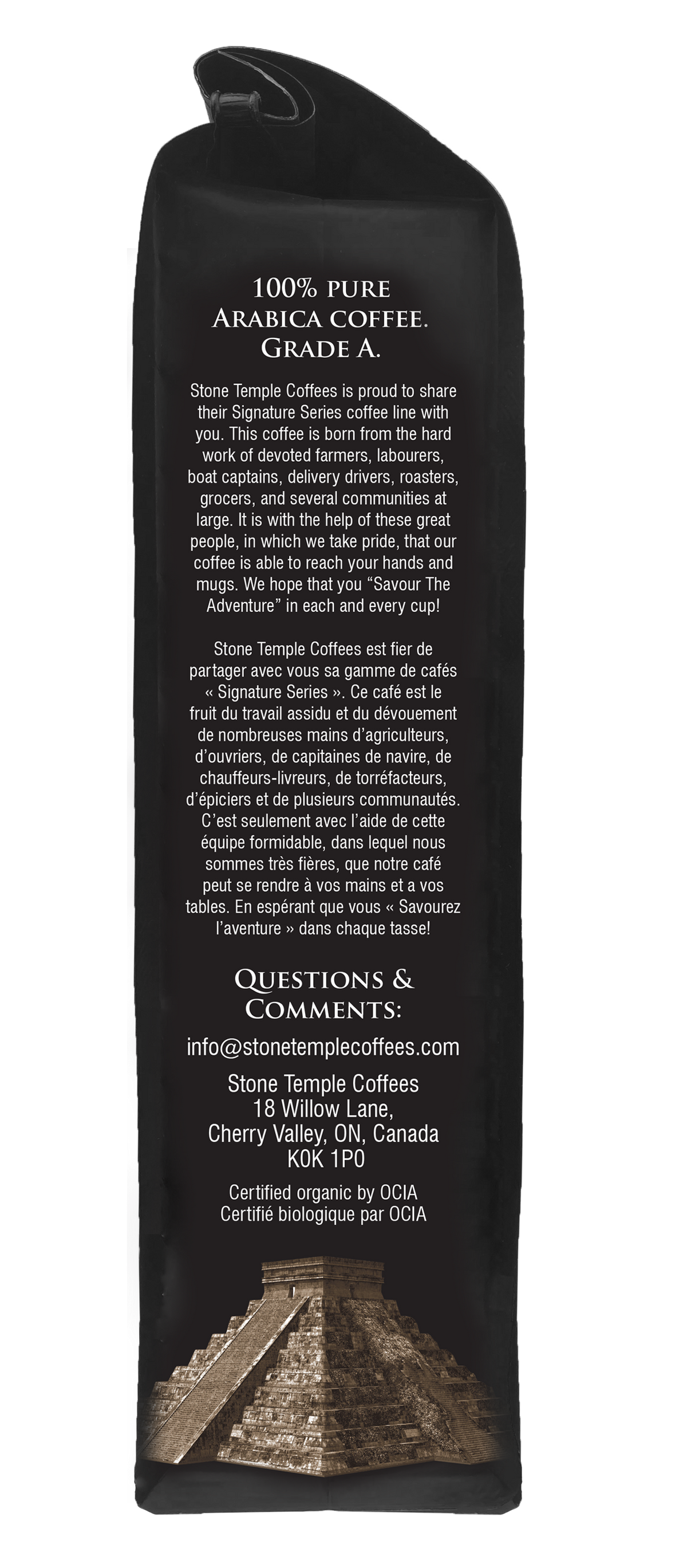 Shrunken Head - Ground, Bold Medium Roast, Certified Organic OCIA/ Fairtrade Coffee 1lb/454g