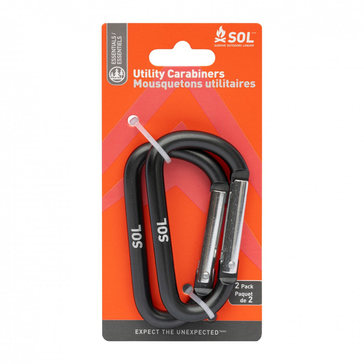 Survive Outdoors Longer - Utility Carabiners 8 cm 2 Pack